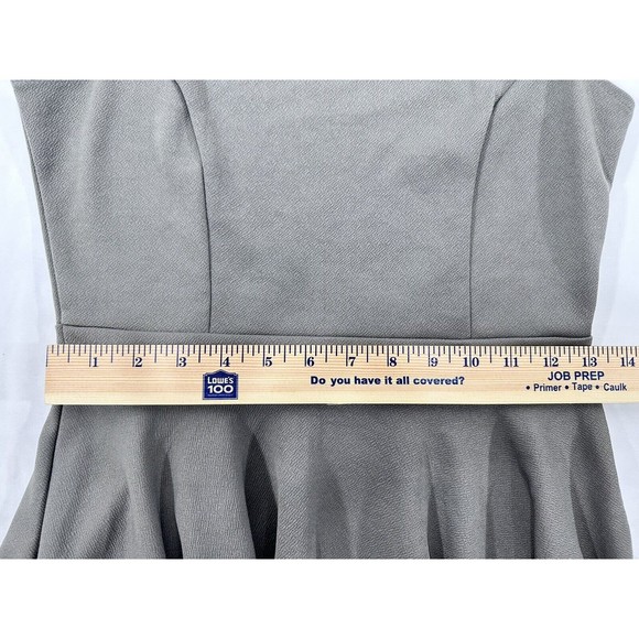 Boohoo Night Dress Women's Sz 8 Grey Cap Sleeves High Low Stretch‎ Fit & Flare - Picture 9 of 12